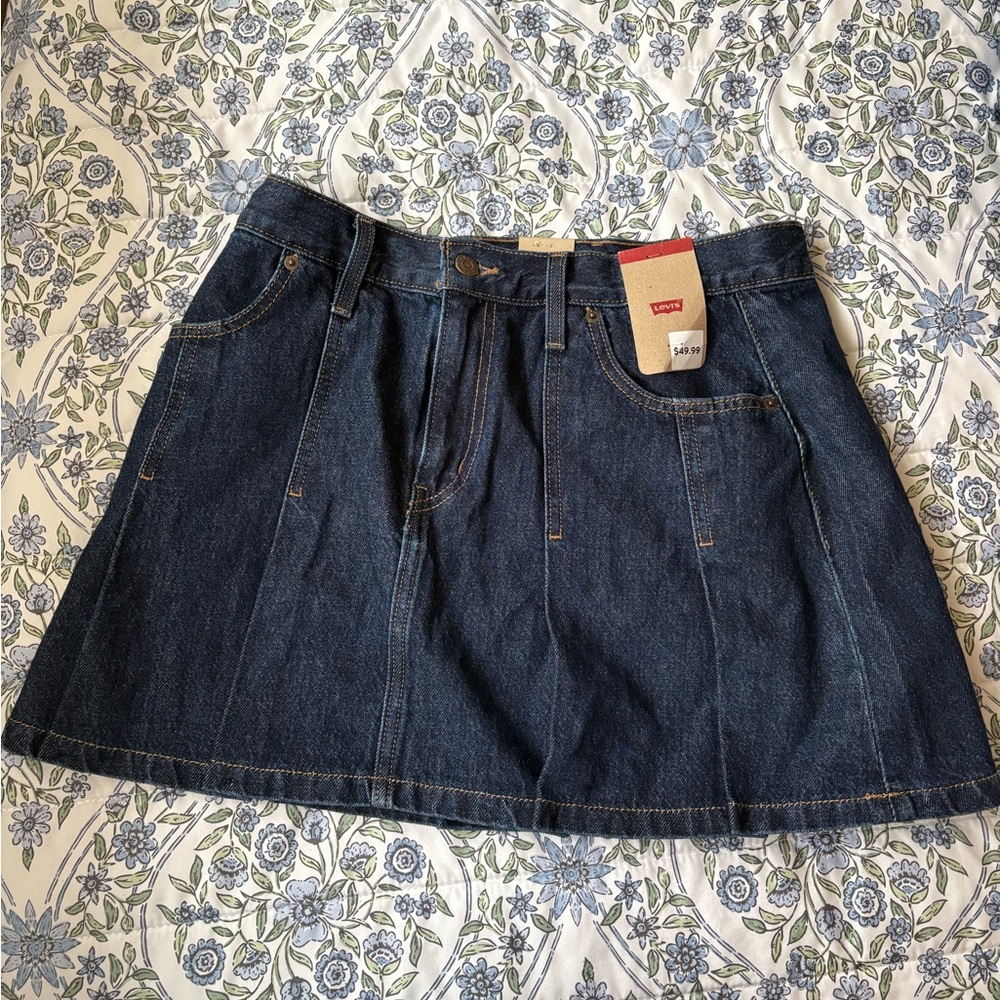 Levi's Women's Mini Denim Skirt - Dark Blue